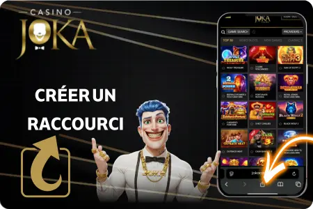 Créez un raccourci vers Joka Casino sur votre appareil
